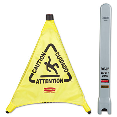 Rubbermaid&reg; Commercial Multilingual Pop-Up Safety Cone