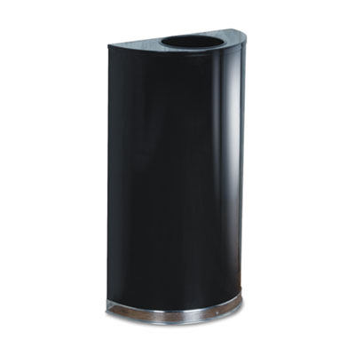 Rubbermaid&reg; Commercial European &amp; Metallic Series Open Top Half-Round Receptacle