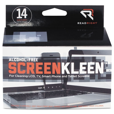Read Right&reg; Alcohol-Free ScreenKleen&trade; Wipes