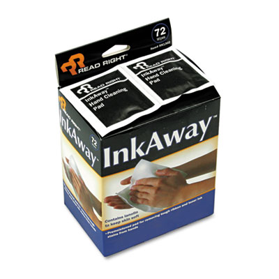 Read Right&reg; Ink Away&trade; Hand Cleaning Pads