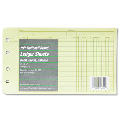 National&reg; Four-Ring Binder Refill Sheets