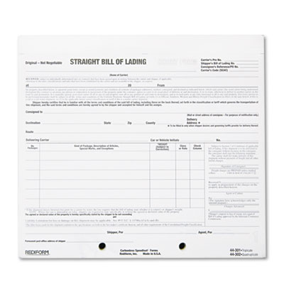 Rediform&reg; Snap-A-Way&reg; Bill of Lading, Short Form