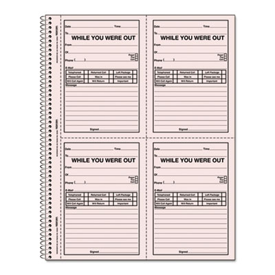 Rediform&reg; Professional Line&trade; Wirebound Message Book