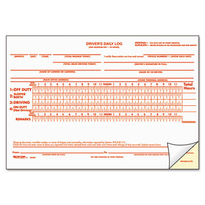 Rediform&reg; Driver's Daily Log Book
