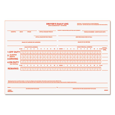 Rediform&reg; Driver's Daily Log Book