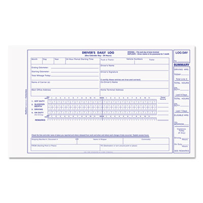 Rediform&reg; Driver's Daily Log Book