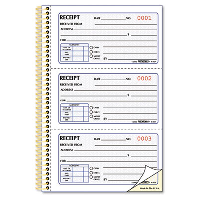 Rediform&reg; Gold Standard&trade; Money Receipt Book