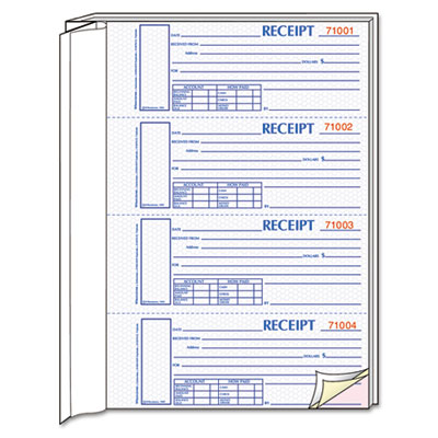 Rediform&reg; Durable Hardcover Numbered Money Receipt Book
