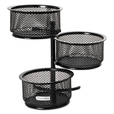 Rolodex&trade; Mesh Three-Tier Swivel Tower