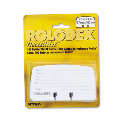 Rolodex&trade; Petite&reg; Refill Cards
