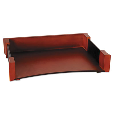 Rolodex&trade; Wood &amp; Faux Leather Desk Tray