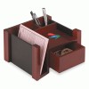 Rolodex&trade; Wood &amp; Faux Leather Desk Director