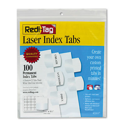 Redi-Tag&reg; Laser and Inkjet Printable Index Tabs