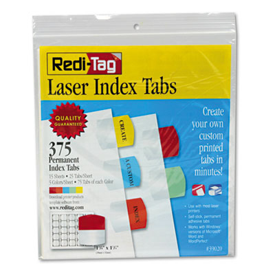 Redi-Tag&reg; Laser and Inkjet Printable Index Tabs