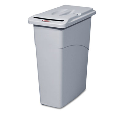 Rubbermaid&reg; Commercial Slim Jim&reg; Confidential Document Waste Receptacle with Lid