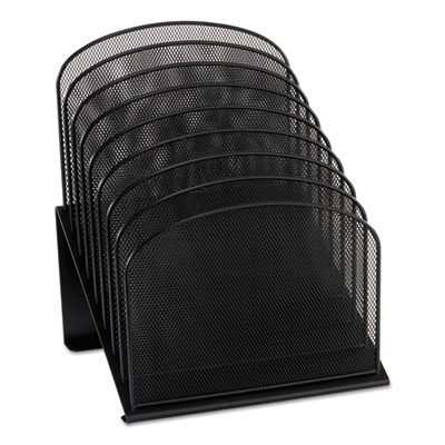 Safco&reg; Onyx&trade; Mesh Desk Organizer with Tiered Sections
