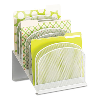 Safco&reg; Onyx&trade; Mesh Desk Organizer with Tiered Sections