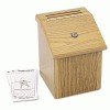 Safco&reg; Locking Woodgrain Suggestion Box