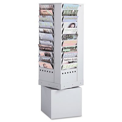 Safco&reg; Steel Rotary Magazine Rack