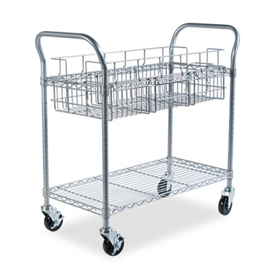 Safco&reg; Wire Mail Cart