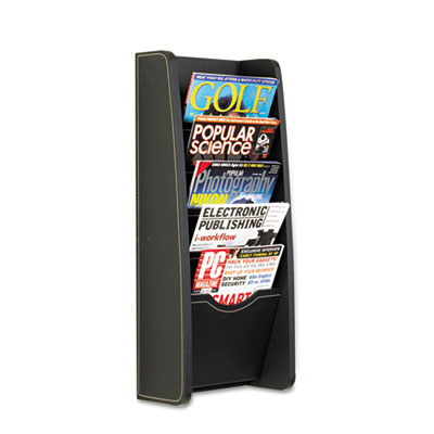 Safco&reg; Leather Look Magazine Rack