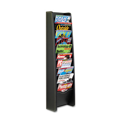 Safco&reg; Leather Look Magazine Rack