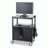 Safco&reg; AV Adjustable Cart With Cabinet
