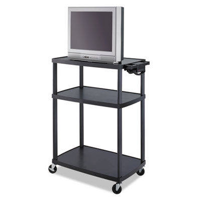 Safco&reg; Plastic AV/TV Adjustable Cart