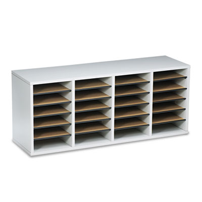 Safco&reg; Adjustable Compartment Wood Literature Organizers
