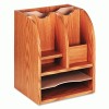 Safco&reg; Three-Way Radius Front Desktop Corner Organizer