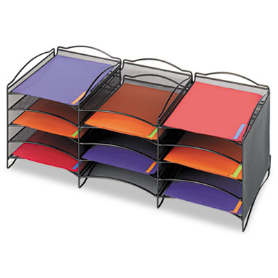 Safco&reg; Onyx&trade; Mesh Literature Sorter
