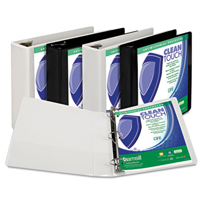 Samsill&reg; Clean Touch&reg; Heavy-Duty Locking Round Ring Antimicrobial Protected View Binder