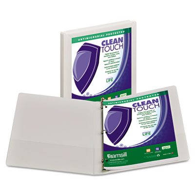 Samsill&reg; Clean Touch&reg; Heavy-Duty Locking Round Ring Antimicrobial Protected View Binder