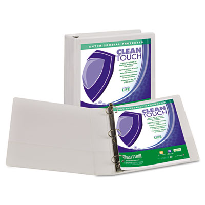 Samsill&reg; Clean Touch&reg; Heavy-Duty Locking Round Ring Antimicrobial Protected View Binder