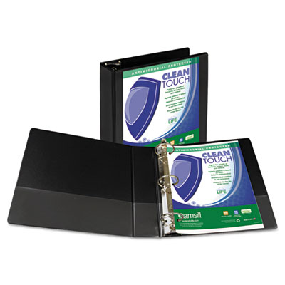 Samsill&reg; Clean Touch&reg; Heavy-Duty Locking Round Ring Antimicrobial Protected View Binder