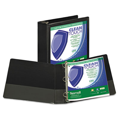 Samsill&reg; Clean Touch&reg; Heavy-Duty Locking Round Ring Antimicrobial Protected View Binder