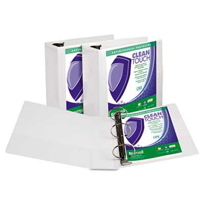 Samsill&reg; Clean Touch&reg; Heavy-Duty Locking Round Ring Antimicrobial Protected View Binder