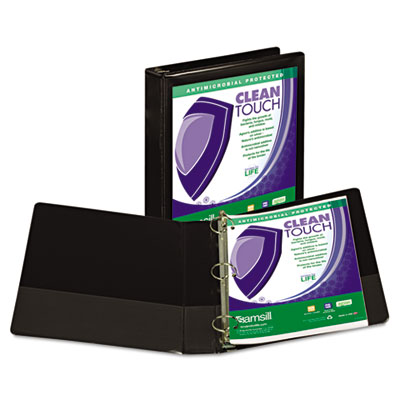 Samsill&reg; Clean Touch&reg; Heavy-Duty Locking Round Ring Antimicrobial Protected View Binder