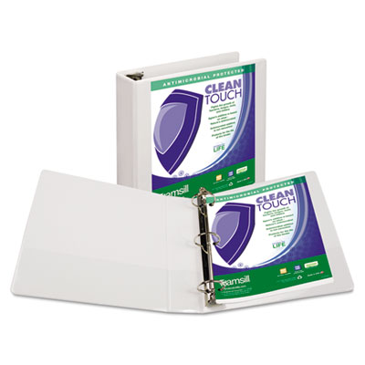 Samsill&reg; Clean Touch&reg; Heavy-Duty Locking Round Ring Antimicrobial Protected View Binder