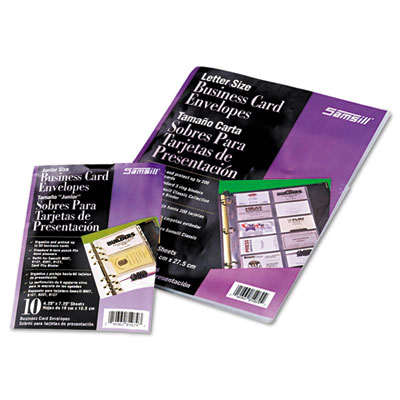 Samsill&reg; Refill Sheets for Business Card Binders