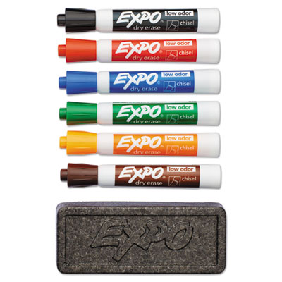 EXPO&reg; Low-Odor Dry Erase Marker and Organizer Kit