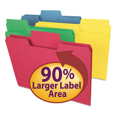 Smead&reg; SuperTab&reg; Colored File Folders