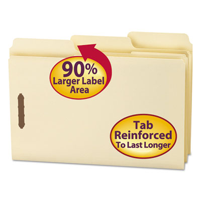 Smead&reg; SuperTab&reg; Reinforced Guide Height Fastener Folders
