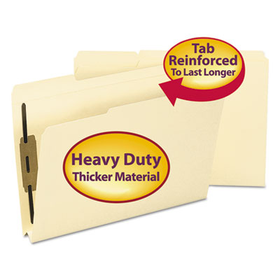Smead&reg; Top Tab Manila Expansion Fastener Folders