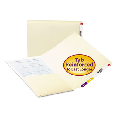 Smead&reg; Heavyweight Manila End Tab Pocket Folders