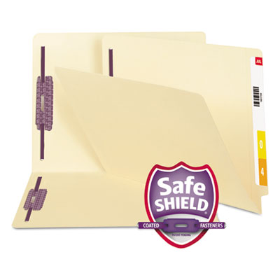 Smead&reg; End Tab Fastener Folders with SafeSHIELD&reg; Coated Fastener Technology