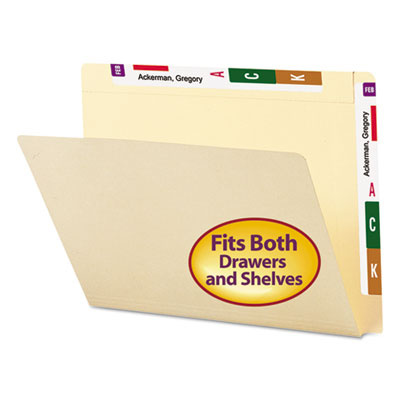 Smead&reg; Heavyweight Manila End Tab Conversion File Folders