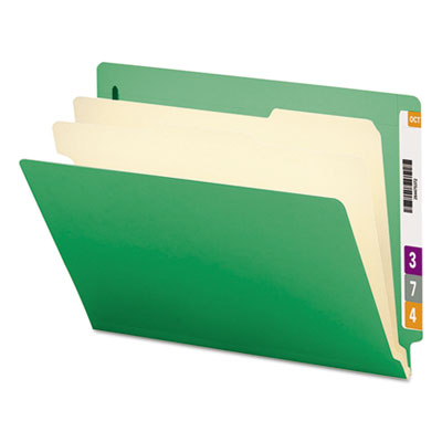 Smead&reg; Colored End Tab Classification Folders with Dividers