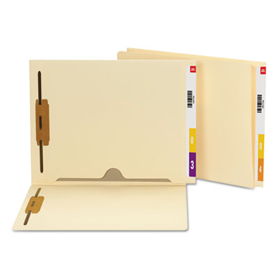 Smead&reg; Heavyweight Manila End Tab Pocket Folders with Fastener