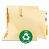 Smead&reg; 100% Recycled Manila End Tab Folders with Fasteners